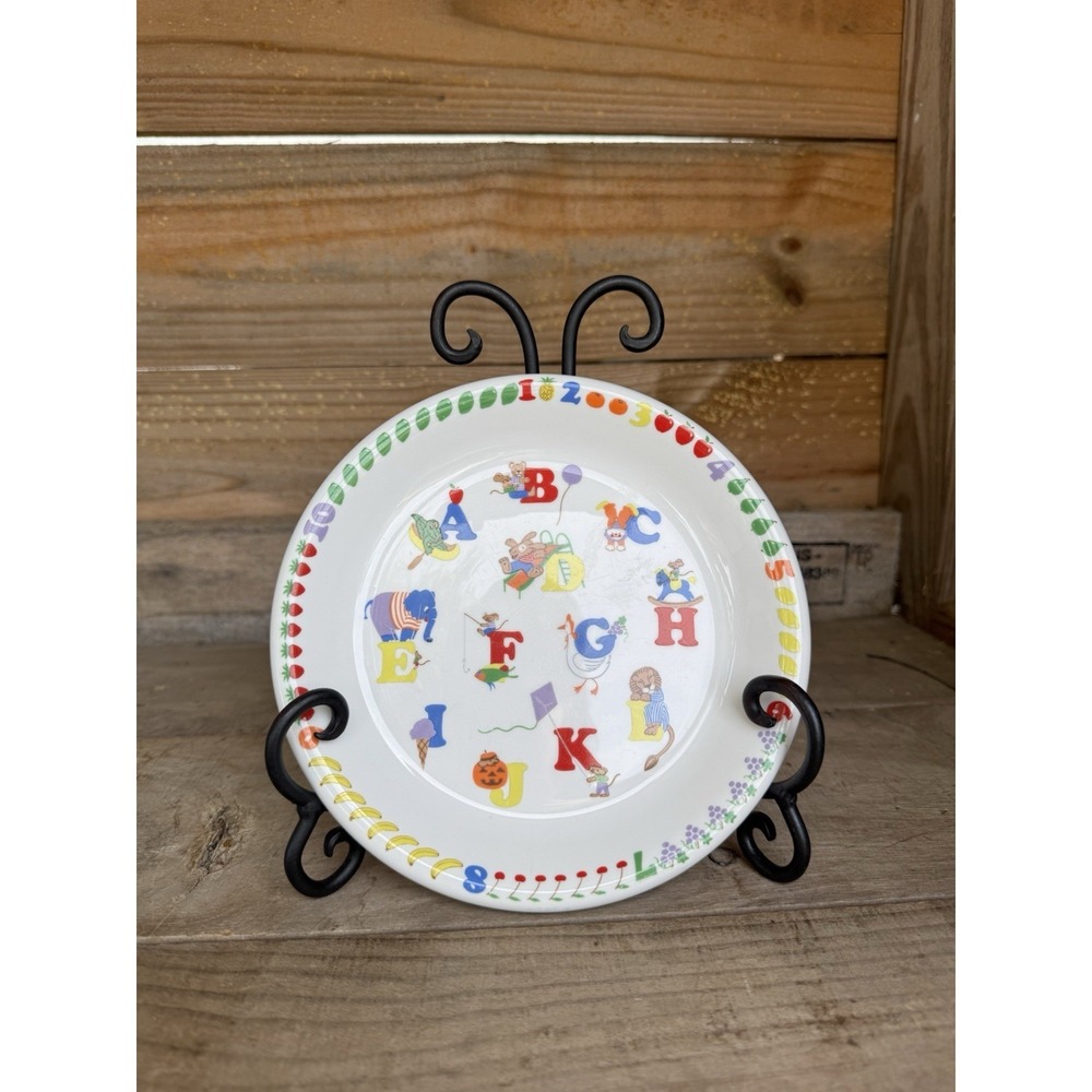 Vintage LENOX Teachers Pet Alphabet Animals Child Plate 7 1/2"